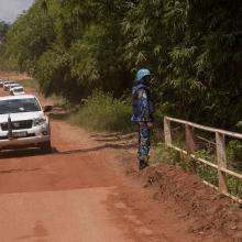 UNOCI team's convoy on the road to Taï, Côte d'Ivoire. 